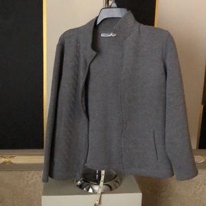 Croft & Barrow PM gray zip front jacket